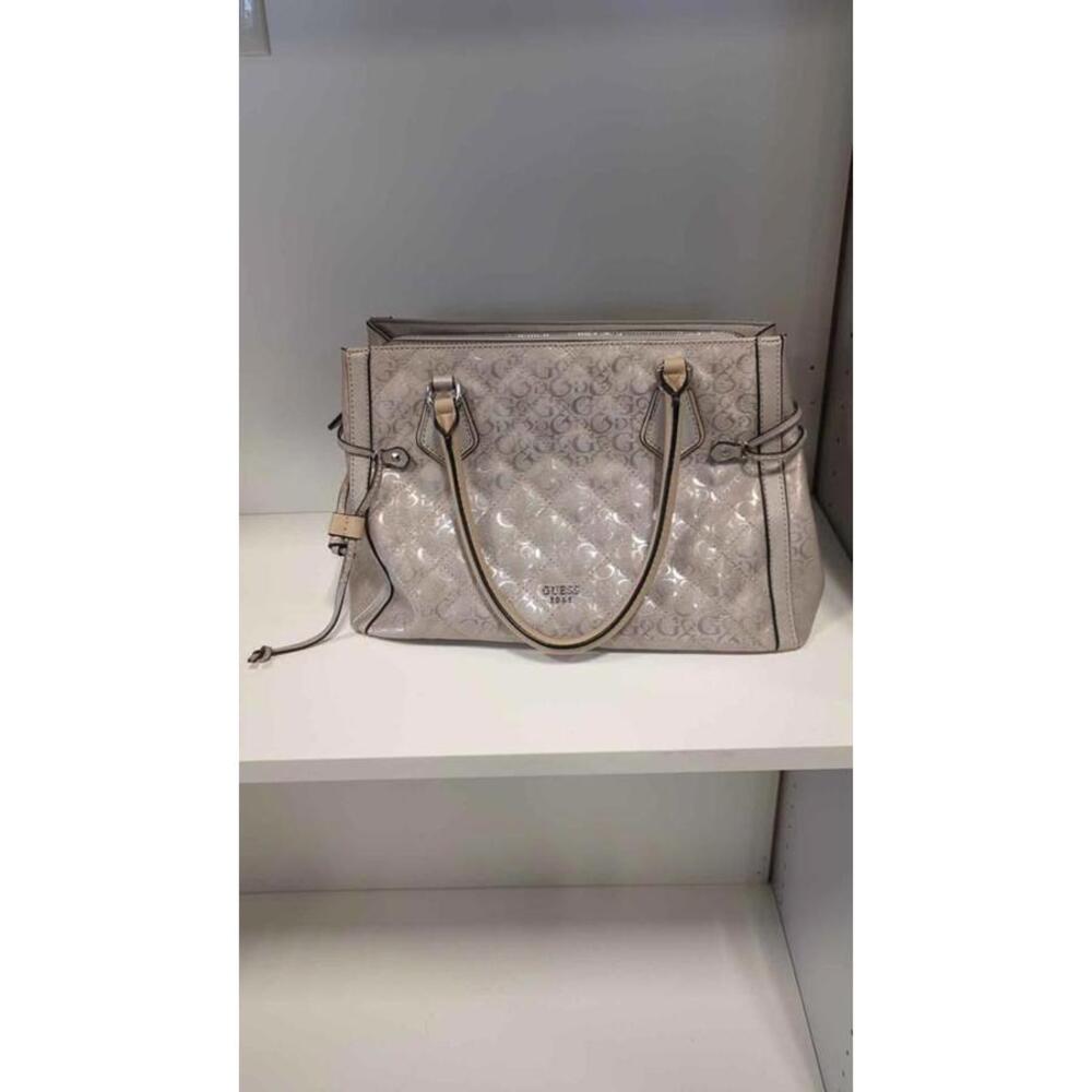 Guess Mushroom Pink Handbag W/ Zippered Central Pocket & Magnetic Side Pockets